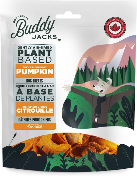 Buddy Jack's Pumpkin Grain-Free Dog Treats, 7-oz bag slide 1 of 2