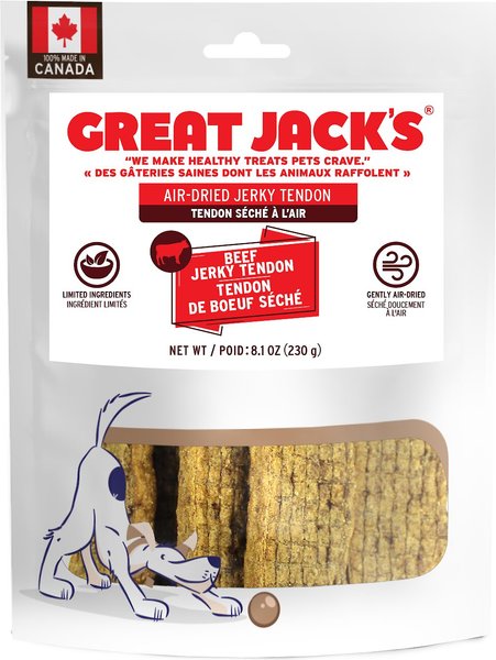 Great Jack's Air Dried Beef Jerky Tender Bars Dog Treats, 8.1-oz bag slide 1 of 2