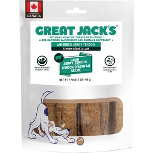 Great Jack's Air Dried Lamb Jerky Tender Bars Dog Treats, 7-oz bag