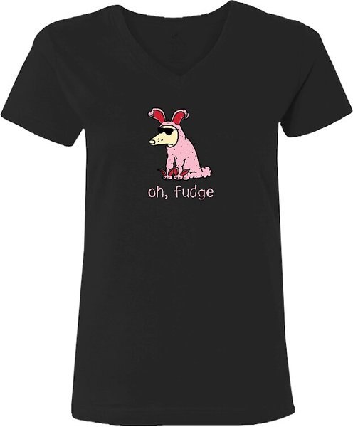 Teddy the Dog Oh, Fudge Ladies Ladies V-Neck T-Shirt, XX-Large slide 1 of 2