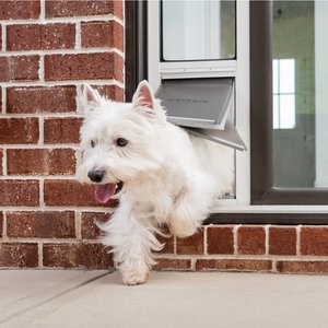 PetSafe Extreme Weather Sliding Glass Cat & Dog Door, White, Medium