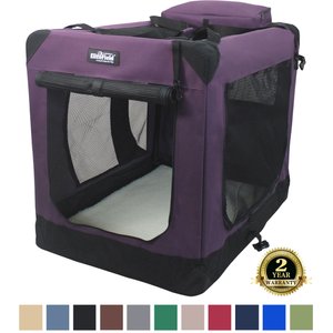 EliteField 3-Door Collapsible Soft-Sided Dog Crate, Purple, XS: 20-in L x 14-in W x 14-in H