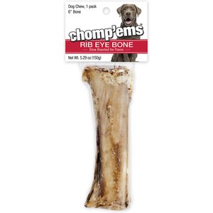 RUFFIN' IT Chomp'Ems 6" Rib Eye Bone Dog Treats, 1 count