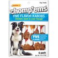 RUFFIN' IT Chomp'Ems Five Flavor Kabobs Dog Treats, 6 count