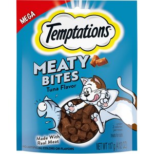 Temptations Meaty Bites Tuna Flavor Cat Treats, 4.12-oz pouch