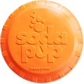 SodaPup Bottle Top Rubber Flying Disk Dog Toy, Orange, Large