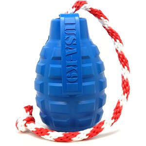 SodaPup Grenade Reward Treat Dispenser Dog Toy, Blue, X-Large
