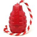 SodaPup Grenade Reward Rubber Tug & Retrieving Dog Toy, Red, Medium