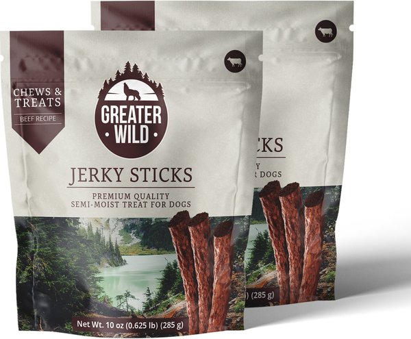 Greater Wild Beef Recipe Jerky Sticks Dog Treats, 10-oz, pack of 2 slide 1 of 5