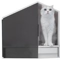 Furrytail Semi-Closed Glow House Cat Litter Box & Scoop