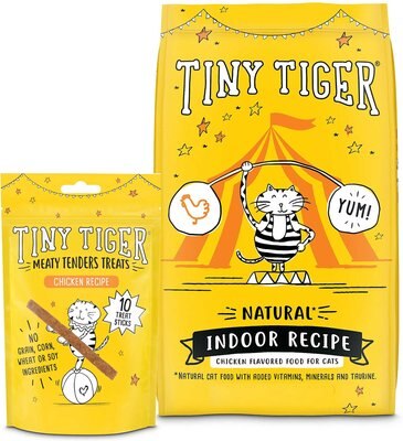 Tiny Tiger Meaty Tenders Sticks Cat Treats, Chicken Recipe +  Natural Indoor Recipe Chicken Flavor Dry Food, slide 1 of 1