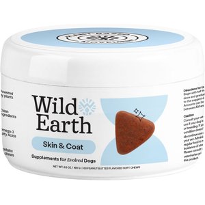 Wild Earth Skin & Coat Dog Supplement, 6.3-oz bottle