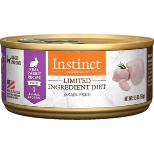 Instinct Limited Ingredient Diet Grain-Free Pate Real Rabbit Recipe Canned Cat Food, 5.5-oz, case of 12, bundle of 2