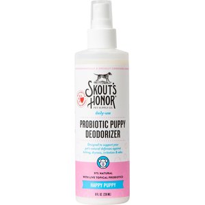 Skout's Honor Happy Puppy Probiotic Daily Use Cat & Dog Deodorizing Spray, 8-oz Bottle