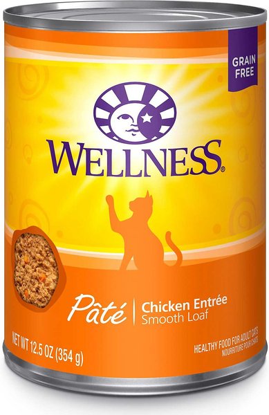 Wellness Complete Health Pate Chicken Entree Grain-Free Canned Cat Food, 12.5-oz, case of 12, bundle of 2 slide 1 of 8