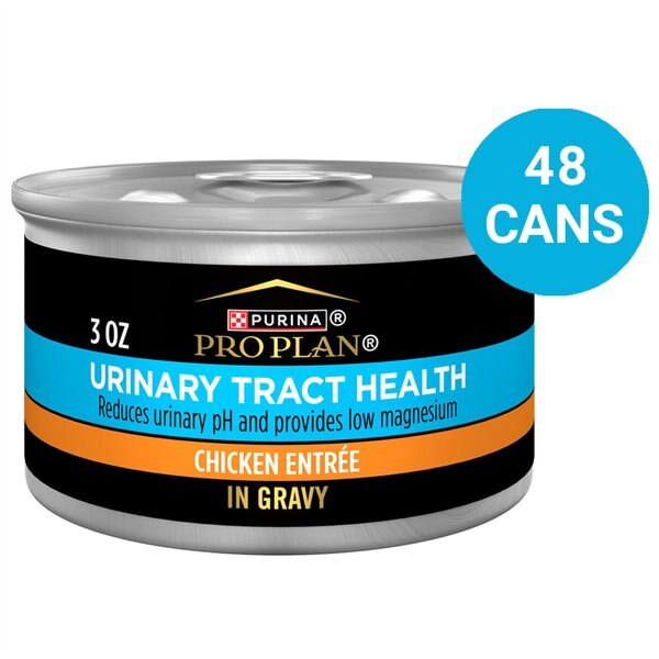 Purina Pro Plan Gravy Chicken Entrée Urinary Health Tract Cat Food, 3-oz can, case of 24, bundle of 2 slide 1 of 9