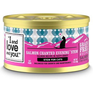 I and Love and You Salmon Chanted Evening Stew Grain-Free Canned Cat Food, 3-oz, case of 24, bundle of 2