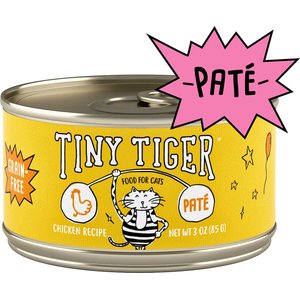 Tiny Tiger Pate Chicken Recipe Grain-Free Canned Cat Food, 3-oz, case of 24, bundle of 2