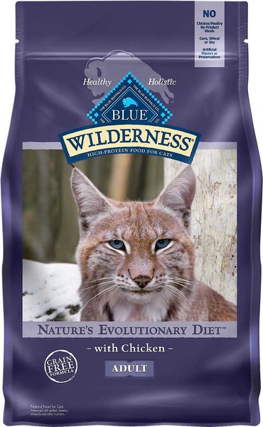 Blue Buffalo Wilderness Chicken Recipe Grain-Free Dry Cat Food, 6-lb bag, bundle of 2 slide 1 of 9