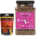 Team Treatz Disney Lion King Chicken Flavored Tartar Control Dental Chew + Tiny Tiger Crunchy Bunch, Fearless Feathers and Gracious Gills, Chicken & Seafood Flavor Cat Treats