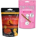 Team Treatz Disney Lion King Chicken Flavored Tartar Control Dental Chew + Tiny Tiger Meaty Tenders Sticks Cat Treats, Salmon Recipe