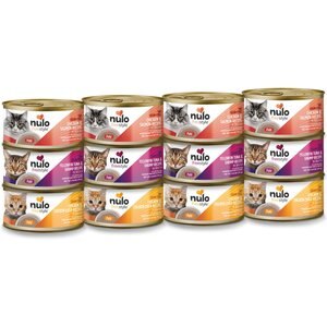 Nulo FreeStyle Cat & Kitten Grain-Free Pate Variety Pack Cat Food, 2.8-oz can, case of 12
