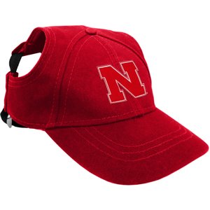 Littlearth NCAA Dog & Cat Baseball Hat, Nebraska Cornhuskers, X-Large