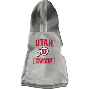 Littlearth NCAA Dog & Cat Hooded Crewneck Sweater, Utah Utes, X-Small