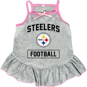 Littlearth NFL Dog & Cat Dress, Pittsburgh Steelers, Large