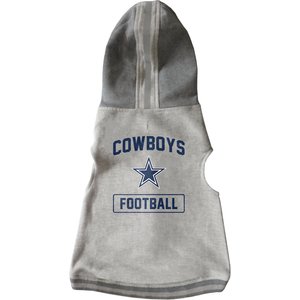 Littlearth NFL Dog & Cat Hooded Crewneck Sweater, Dallas Cowboys, Teacup