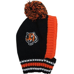 Littlearth NFL Dog & Cat Knit Hat, Cincinnati Bengals, Medium