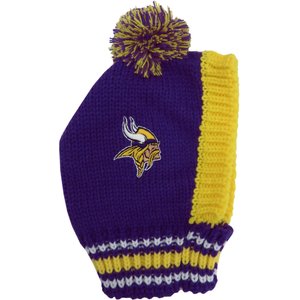Littlearth NFL Dog & Cat Knit Hat, Minnesota Vikings, Large