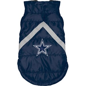 Littlearth NFL Dog & Cat Puffer Vest, Dallas Cowboys, Teacup