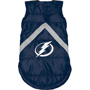Littlearth NHL Dog & Cat Puffer Vest, Tampa Bay Lightning, Small