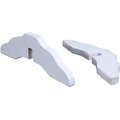 Unipaws Pet Gate Dog Playpen Support Feet, 2 count, White