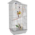 Yaheetech 39-in Metal Parrot Cage, Light Gray