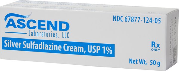 Silver Sulfadiazine 1% Cream, 1%, 50 gm tube slide 1 of 4