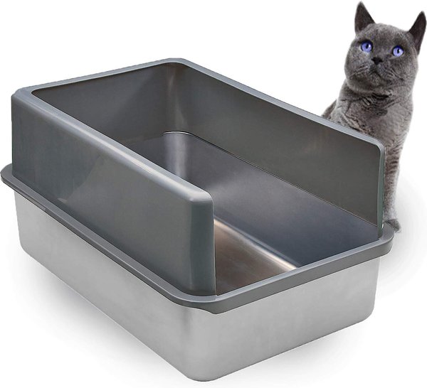 iPrimio Stainless Steel Cat Litter Box, X-Large slide 1 of 7