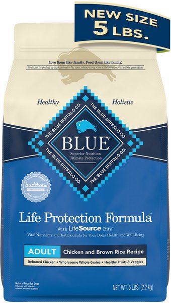 Blue Buffalo Life Protection Formula Adult Chicken & Brown Rice Recipe Dry Dog Food, 5-lb bag slide 1 of 10