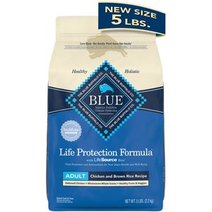 Blue Buffalo Life Protection Formula Adult Chicken & Brown Rice Recipe Dry Dog Food, 5-lb bag