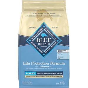 Blue Buffalo Life Protection Formula Puppy Chicken & Brown Rice Recipe Dry Dog Food, 5-lb bag