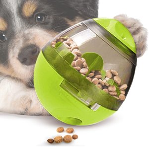 SunGrow Interactive & Puzzle IQ Ball Slow Feeder Treat Dispensing Dog Toy