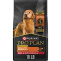 Purina Pro Plan 7+ Complete Essentials Shredded Blend Beef & Rice Formula High Protein Dog Food, 18-lb bag