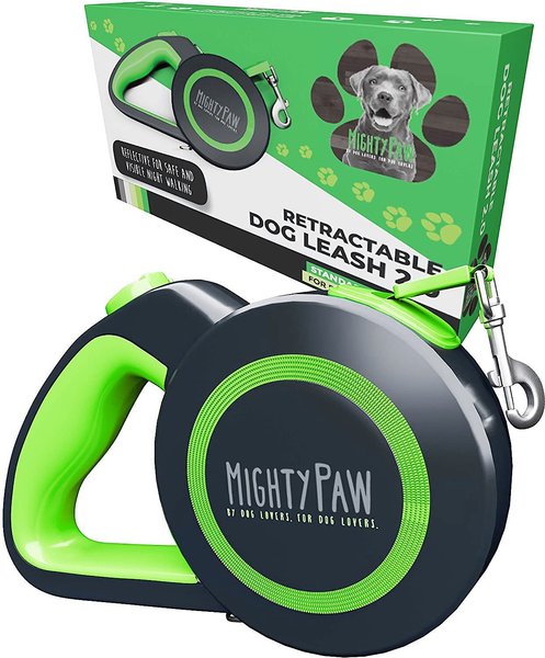 Mighty Paw Retractable 2.0 Dog Leash, Green, Lite slide 1 of 9