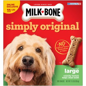 Milk-Bone Simply Original Dog Treats, Large Biscuits, 11-lb box