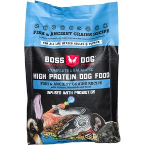Boss Dog Complete & Balanced High Protein Fish & Ancient Grain Recipe Dry Dog Food, 4-lb bag