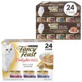 Fancy Feast Savory Centers Variety Pack Canned Food + Delights with Cheddar Grilled Variety Pack Canned Cat Food