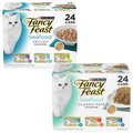 Fancy Feast Classic Seafood Feast Variety Pack + Grilled Seafood Feast Variety Pack Canned Cat Food