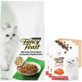 Fancy Feast Gourmet Ocean Fish & Salmon & Accents of Garden Greens Dry Food + Savory Cravings Limited Ingredient Salmon Flavor Cat Treats