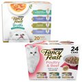 Fancy Feast Grilled Poultry & Beef Feast Variety Pack Canned Food + Classic Collection Broths Variety Pack Complement Cat Food